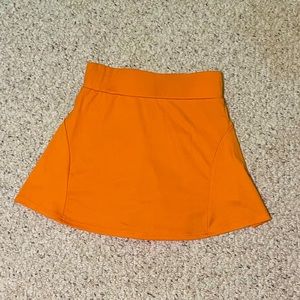 Orange Pleated Tennis Skirt
